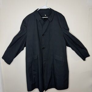 Larini Vintage Coat Men’s Size 44 Long Cravenette Zip-Out Liner Italy 90s